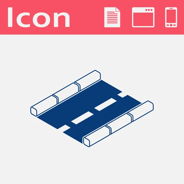 Straße isometrisches 3D-Symbol — Stockvektor