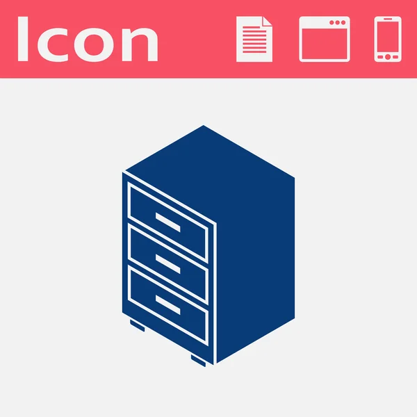 Przechowywania szafy izometryczny 3d ikona — Wektor stockowy