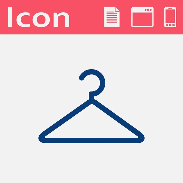 Colgador de ropa icono vector — Vector de stock