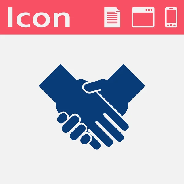 Handshake vector flat icon — Stock Vector