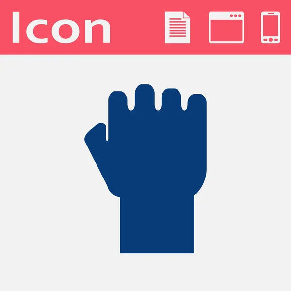 Poing vecteur plat icône — Image vectorielle