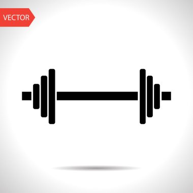 icon of barbell clipart