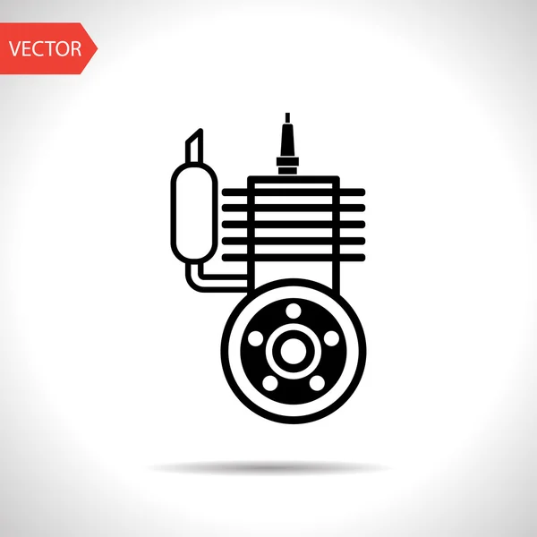 Icon of engine — Stock Vector