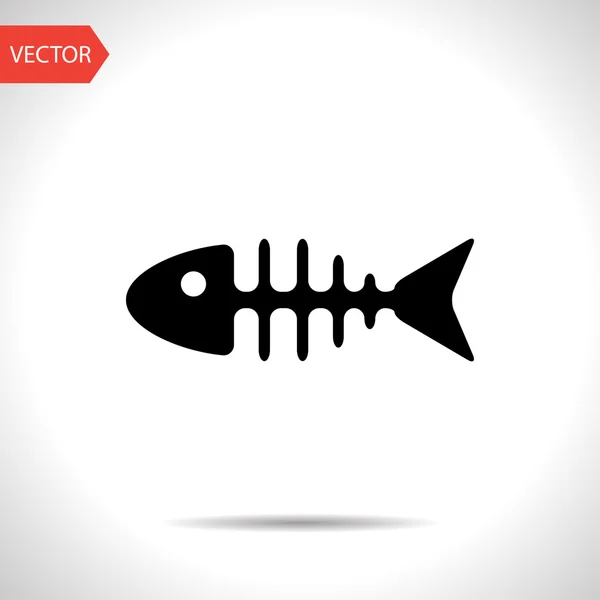 Icono de la espina de pescado — Vector de stock