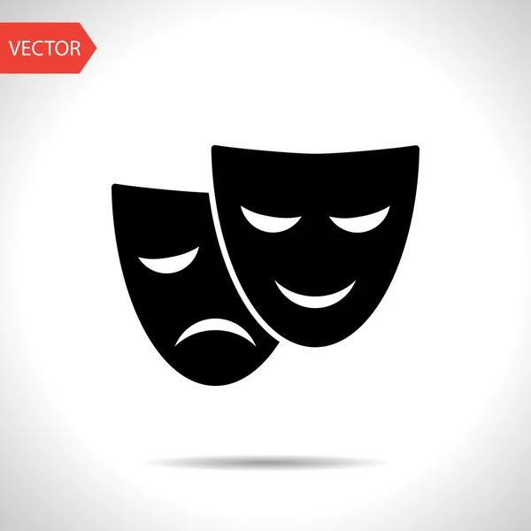 Ícone máscaras de teatro —  Vetores de Stock