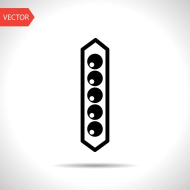 Vektör bezelye simgesi. Gıda simgesi. Eps10