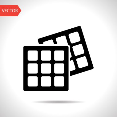 Simge vektör Belçika waffle. Gıda simgesi. Eps10