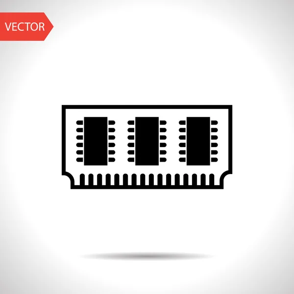 Icon of memory chip — Stock Vector