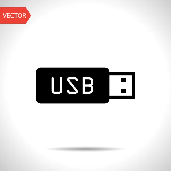 Icon of usb stick — Stock Vector