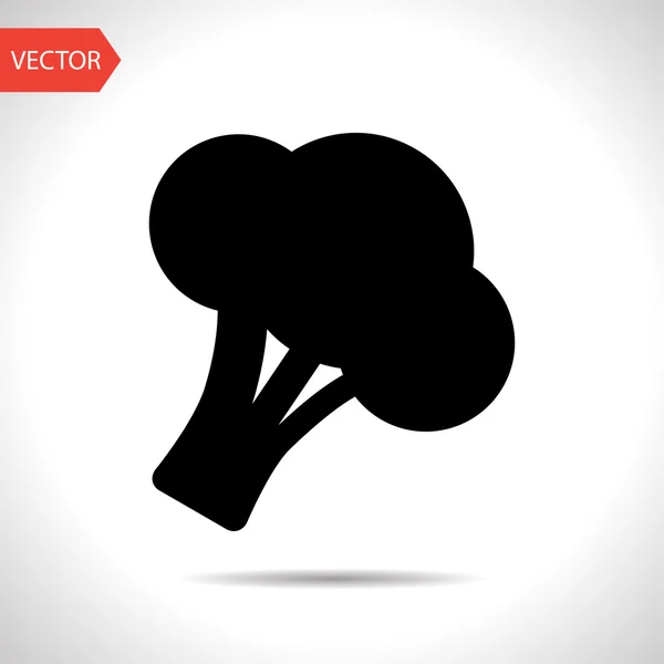 Vector broccoli ikon. Mat-ikonen. Eps10 — Stock vektor