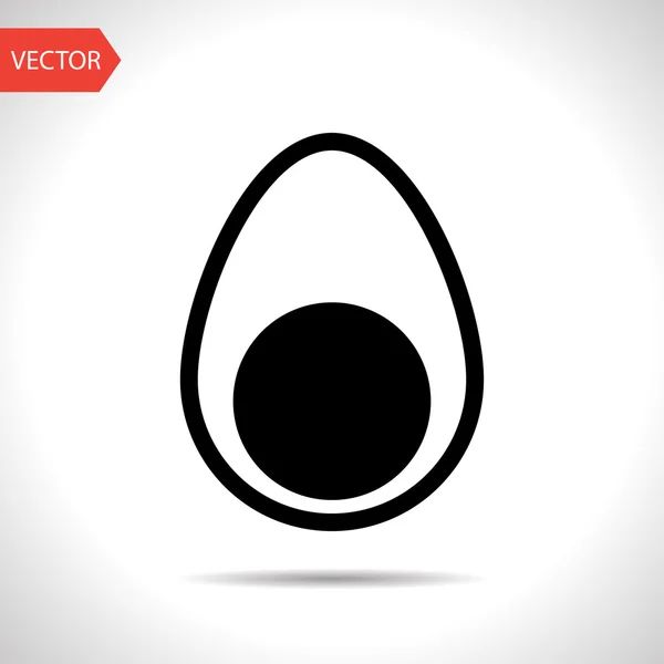Icono del huevo del vector. Icono de comida. Eps10 — Vector de stock