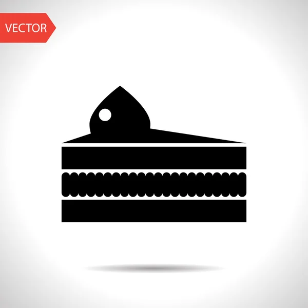 Векторний шматок піктограми торта. Їжа значок. Епс10 — стоковий вектор
