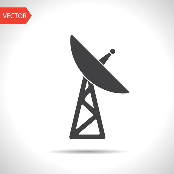 Ícone de antena de prato — Vetor de Stock