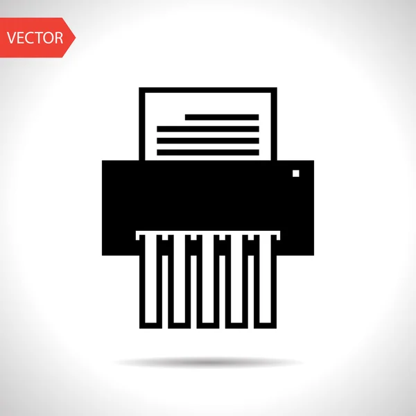 Icon of shredder — Stock Vector