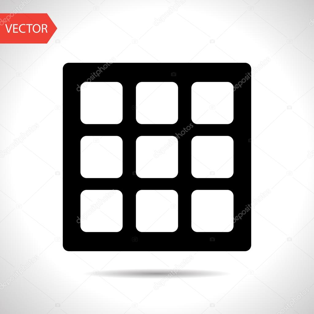 Vector belgian waffles icon. Food icon. Eps10