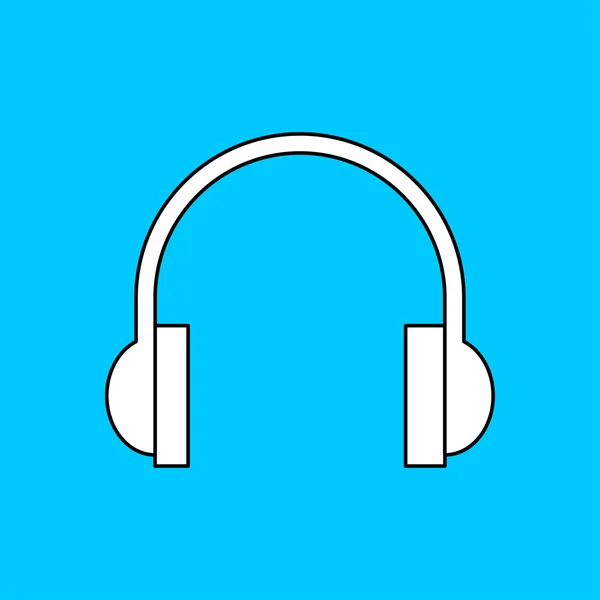 Headphones Icon Music Listening Device Sign Audio Symbol Classic Flat