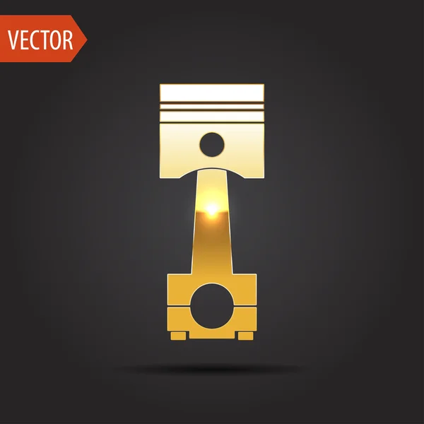 Icon of engine piston — Stock Vector