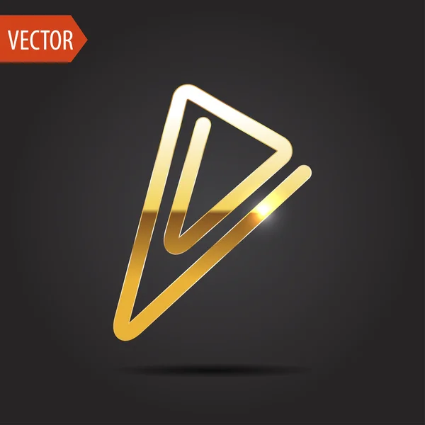 Icon of paper clip — Stock Vector