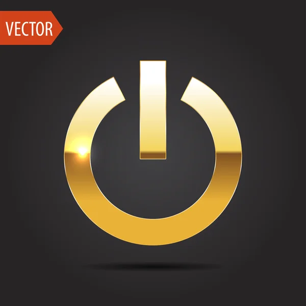 Icon of power on — Stock Vector