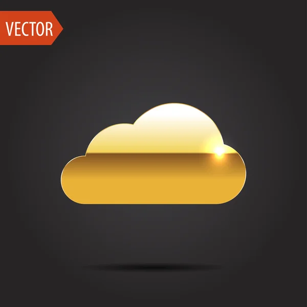 Pictogram van wolk — Stockvector