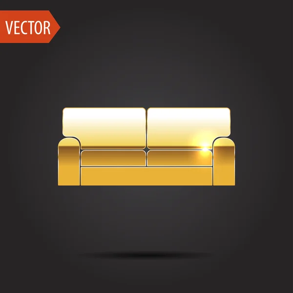 Икона дивана — стоковый вектор