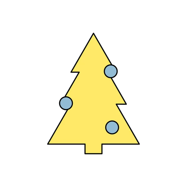 Икона рождественского дерева — стоковый вектор