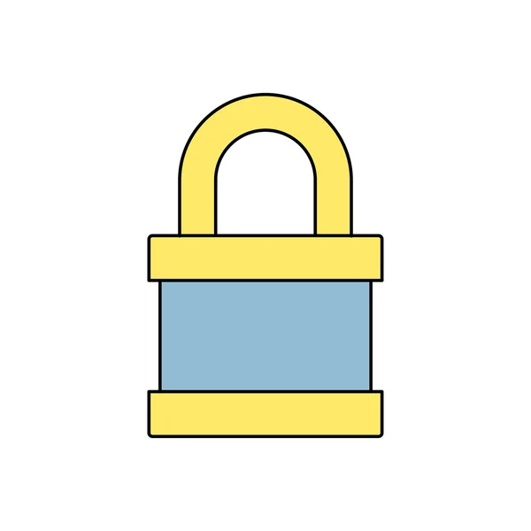 Icon of locked padlock — Stock Vector