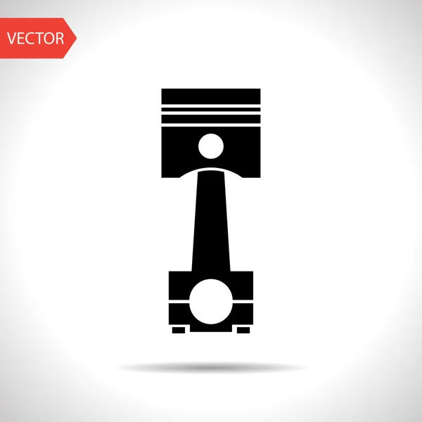 Vector flat black icon — Stock Vector
