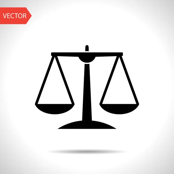 Igazságszolgáltatáshoz Black scale ikon — Stock Vector