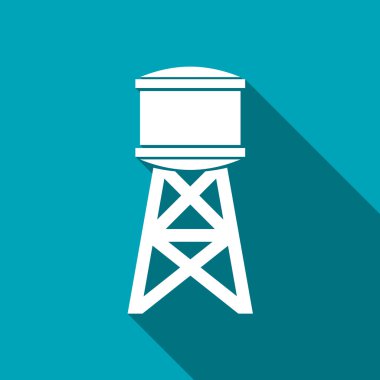 Su deposu ile endüstriyel İnşaat.