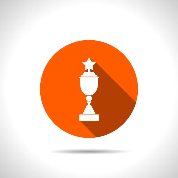 Pohár vítěze Orange s ikonou hvězdy — Stockový vektor