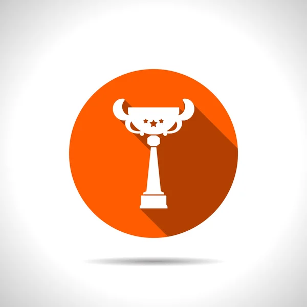 Coupe du gagnant orange avec icône étoiles — Image vectorielle