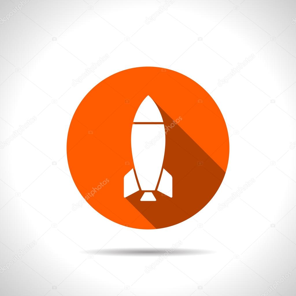 Orange Rocket Icon