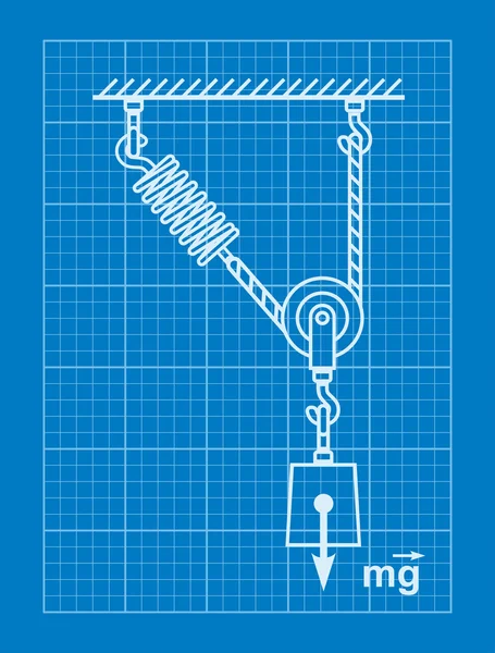 Illustrazione della formula fisica — Vettoriale Stock