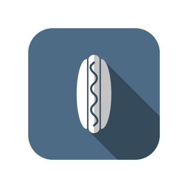 Vektör sosisli sandviç simgesi. Gıda simgesi. Eps10