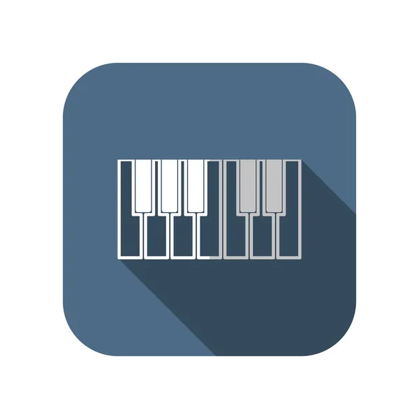 Icono de las teclas de piano — Vector de stock