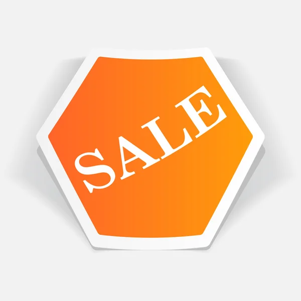 Sticker with Sale text . Design element for web and mobile applications. Vector illustration. — Stock Vector