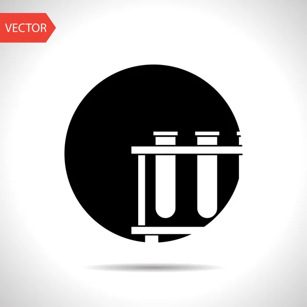 Icon of laboratory tubes — Stock Vector