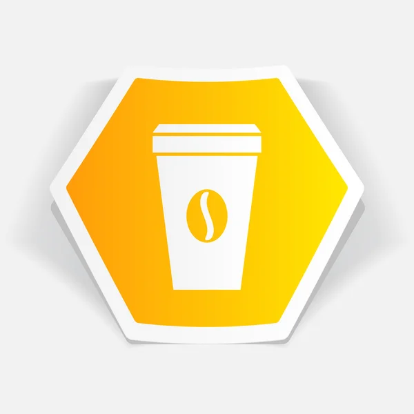 Icona della tazza di caffè vettoriale. Icona del cibo. Eps10 — Vettoriale Stock