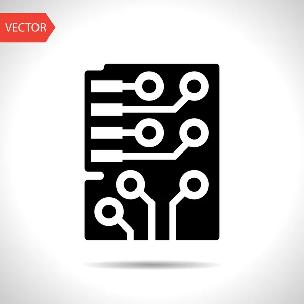 Web icon of microchip — 스톡 벡터
