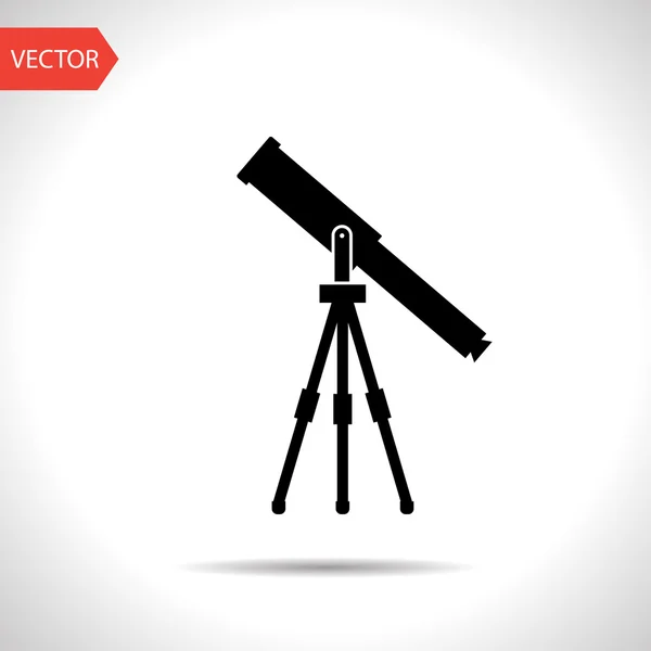 Ícone web telescópio — Vetor de Stock