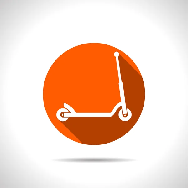 Icon of child scooter — Stock Vector