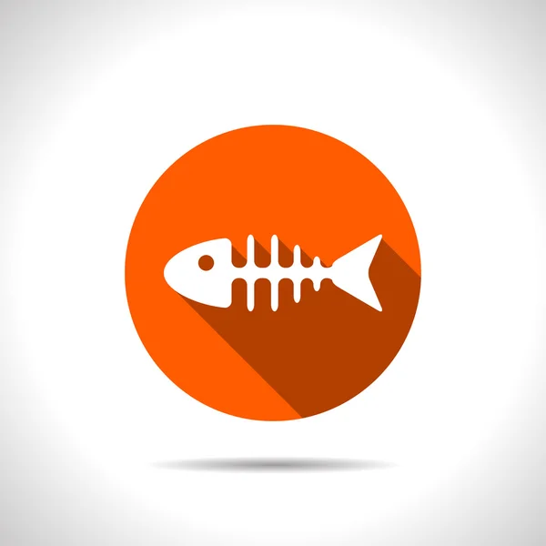 Ikonen för fiskben — Stock vektor