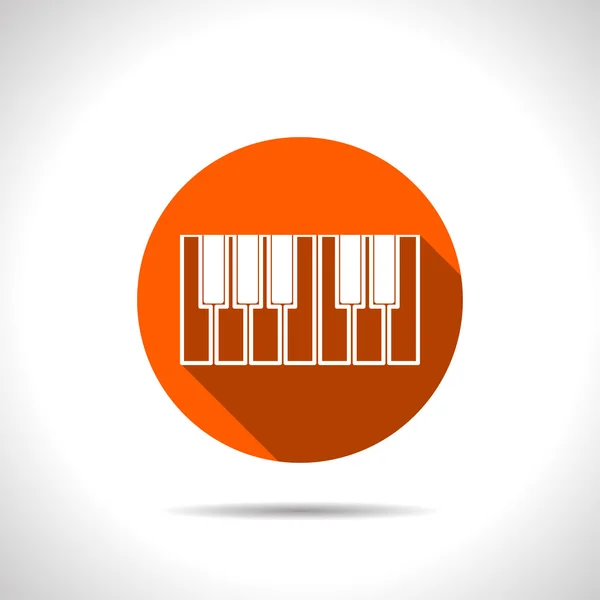 Icono de las teclas de piano — Vector de stock