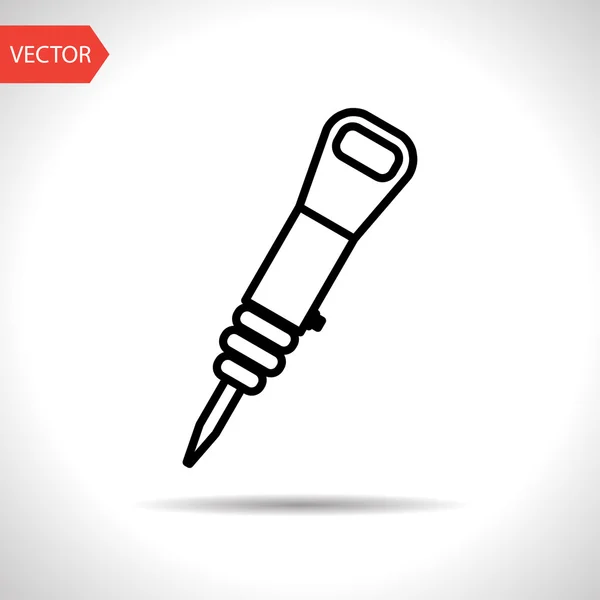 Icono de martillo neumático — Vector de stock