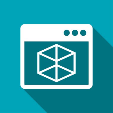 3d program penceresinin vektör simgesi