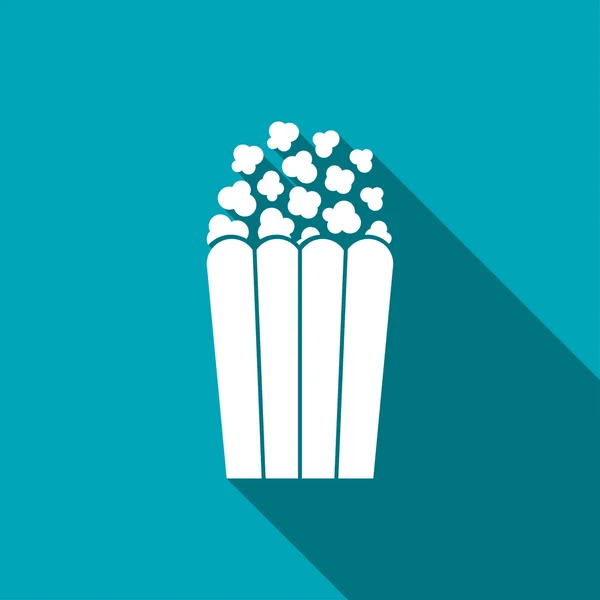 Vector popcorn pictogram. Pictogram voor voedsel. Eps10 — Stockvector