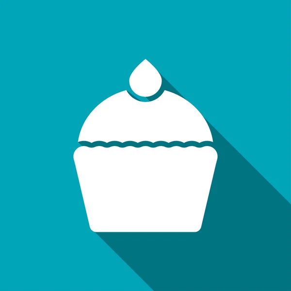 Vector cupcake pictogram. Pictogram voor voedsel. Eps10 — Stockvector