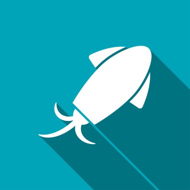 Vektör kalamar simgesi. Gıda simgesi. Eps10