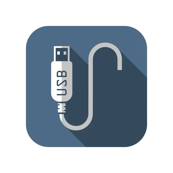 USB-Kabel-Symbol — Stockvektor